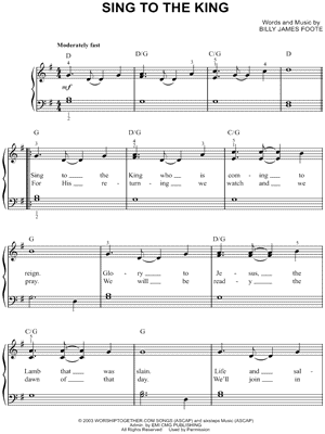 Sing To the King by Passion - Sheet Music