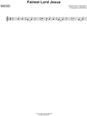 Fairest Lord Jesus - Bari Sax (Saxophone Quartet)