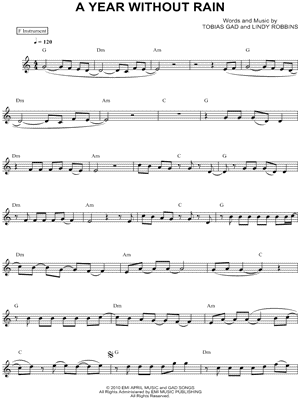 A Year Without Rain - F Instrument