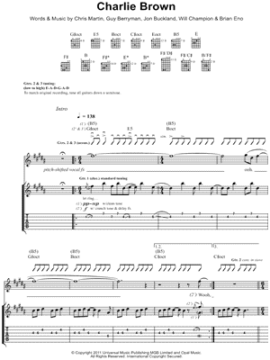 Charlie Brown by Coldplay - Sheet Music