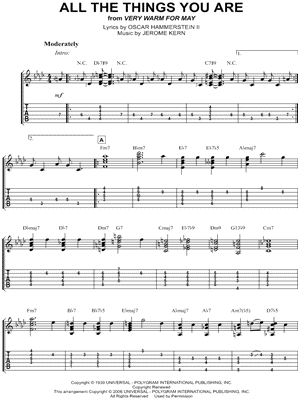 All the Things You Are from Very Warm for May - Sheet Music