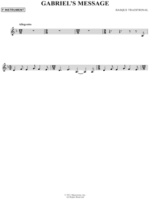 Gabriel's Message - F Instrument