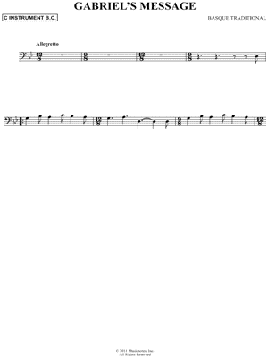 Gabriel's Message - Bass Clef Instrument