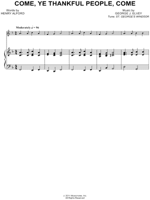 Come, Ye Thankful People, Come - Piano Accompaniment