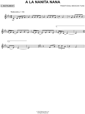 A La Nanita Nana - C Instrument