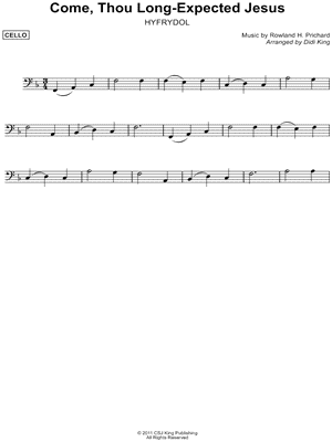 Come, Thou Long- Expected Jesus - Cello (String Quartet)