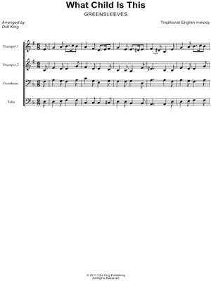 What Child Is This? - Brass Quartet Score