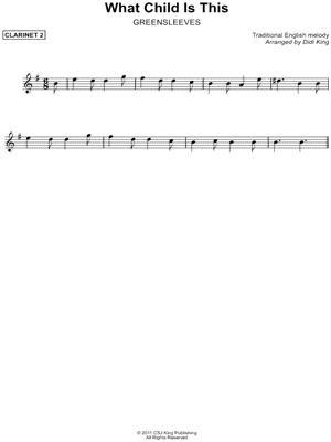 What Child Is This? - Clarinet 2 (Clarinet Quartet)