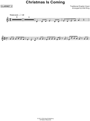 Christmas Is Coming - Clarinet 3 (Clarinet Quartet)