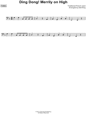 Ding! Dong! Merrily on High - Tuba (Brass Quartet)