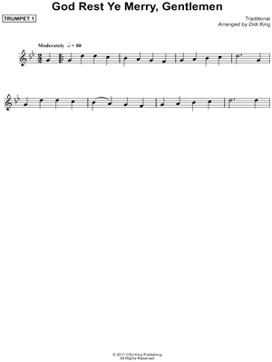 God Rest Ye Merry, Gentlemen - Trumpet 1 (Brass Quartet)