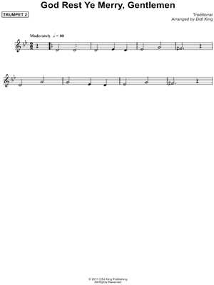 God Rest Ye Merry, Gentlemen - Trumpet 2 (Brass Quartet)