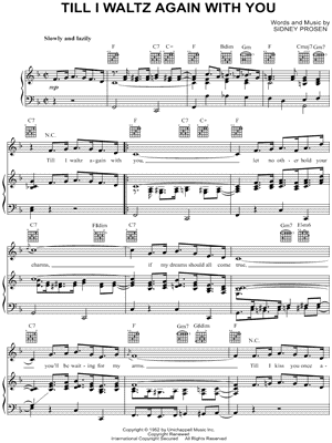 Till I Waltz Again With You by Teresa Brewer - Sheet Music