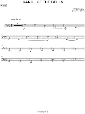 Carol of the Bells - Cello (String Quartet)