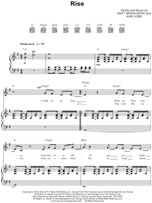 Rise by Kari Jobe - Sheet Music