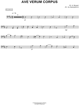 Ave Verum Corpus, K. 618 - Trombone (Brass Quartet)