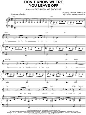 Don't Know Where You Leave Off