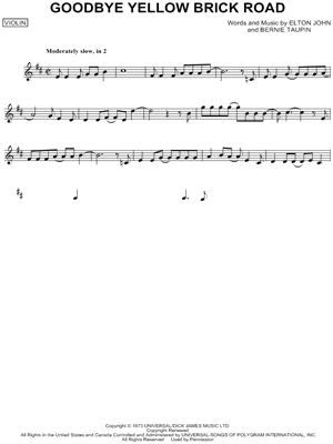 Goodbye Yellow Brick Road