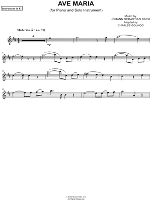 Ave Maria - Eb Instrument