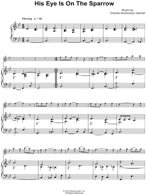 His Eye Is on the Sparrow - Piano Accompaniment