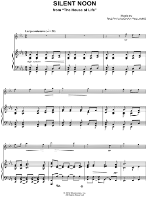 Silent Noon - Piano Accompaniment