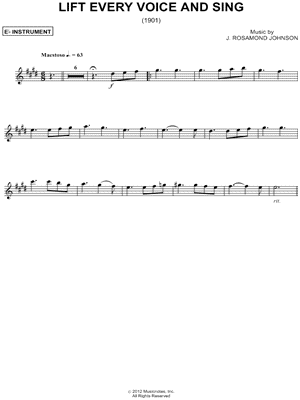 Lift Every Voice and Sing - Eb Instrument