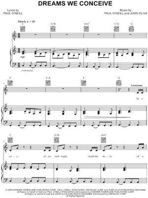 Dreams We Conceive by Trans-Siberian Orchestra - Sheet Music