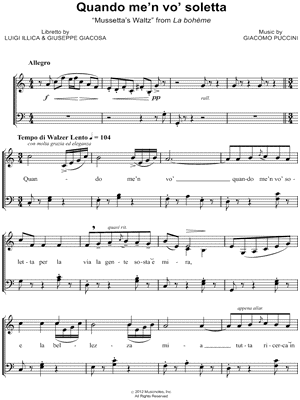 Quando me'n vo soletta