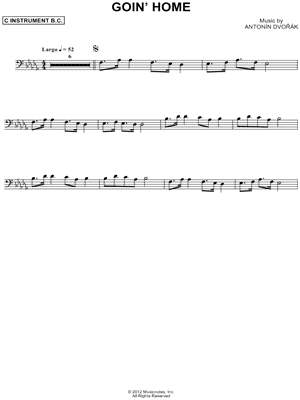 Goin' Home - Bass Clef Instrument