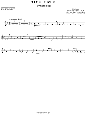 'O Sole Mio - Eb Instrument