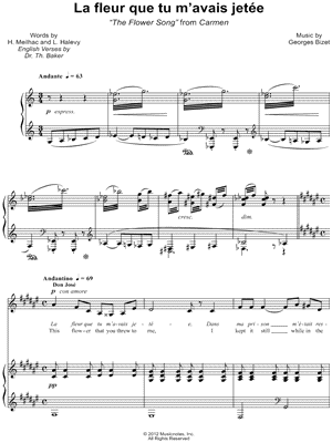 The Flower Song, from Carmen
