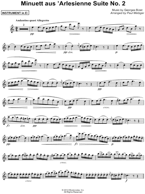Menuet from L'arlesienne Suite No. 2