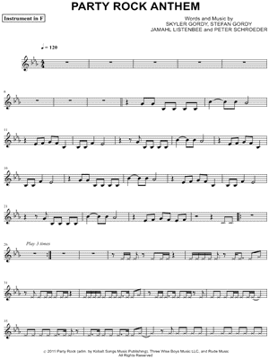 Party Rock Anthem - F Instrument