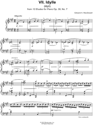12 Etudes for Piano Op. 39, No. 7: Idylle