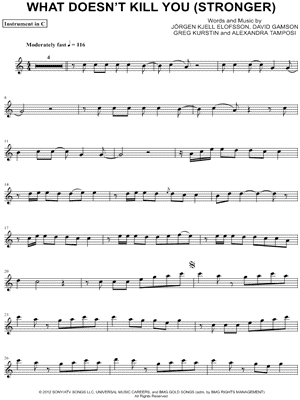 What Doesn't Kill You (Stronger) - C Instrument