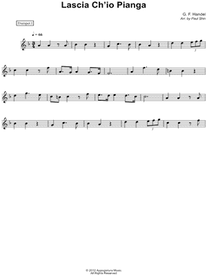 Lascia Ch'io Pianga - Trumpet 1 (Brass Quartet)