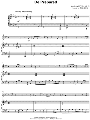 Be Prepared - Piano Accompaniment