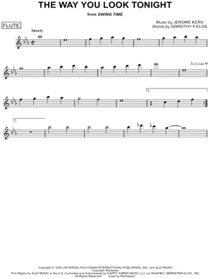 The Way You Look Tonight by Fred Astaire - Sheet Music
