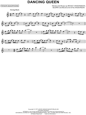 Dancing Queen by ABBA - Sheet Music