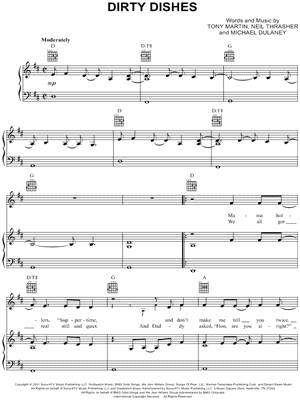 Dirty Dishes by Scotty McCreery - Sheet Music
