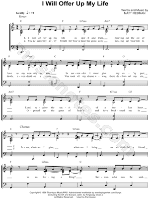 I Will Offer Up My Life