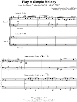 Play a Simple Melody by Bing Crosby - Sheet Music