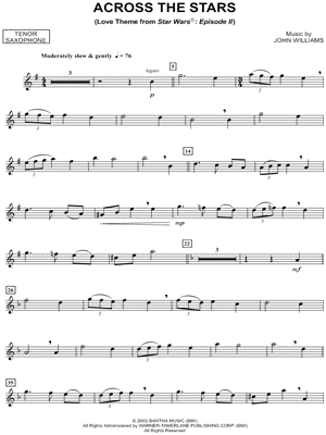 Across the Stars - Tenor Saxophone