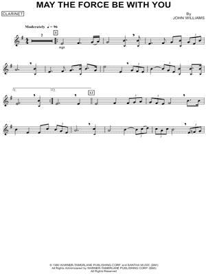 May the Force Be With You - Clarinet