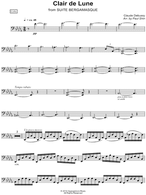 Clair de Lune - Cello (String Quartet)