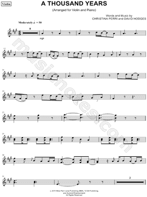 A Thousand Years - Violin