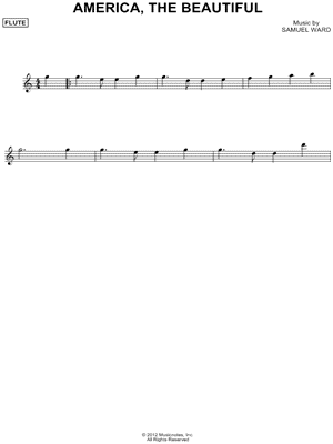 America the Beautiful - Flute