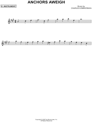 Anchors Aweigh - Eb Instrument