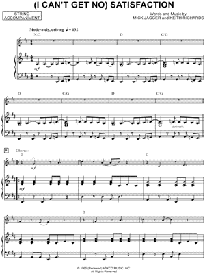(I Can't Get No) Satisfaction - Piano Accompaniment (Strings)