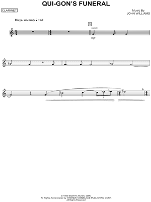 Qui-Gon's Funeral - Clarinet